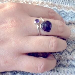 .925 sterling silver and amethyst ring
